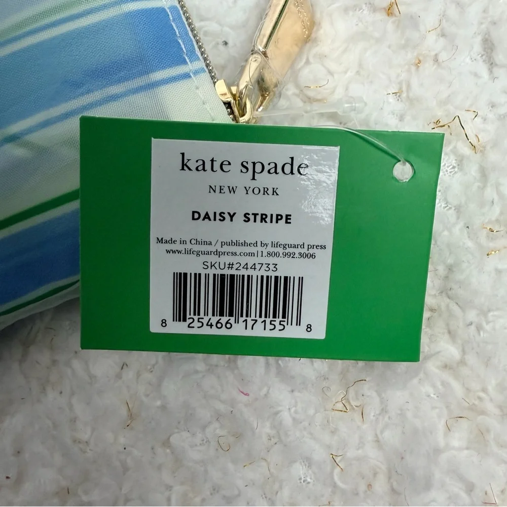 Kate‎ spade Striped Blue and Green Pouch and bag